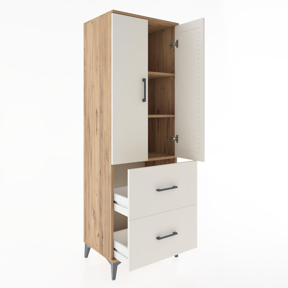 Woodntry Modular Cabinet Pine 60x44x170 cm with Doors and Drawers KC21-3
