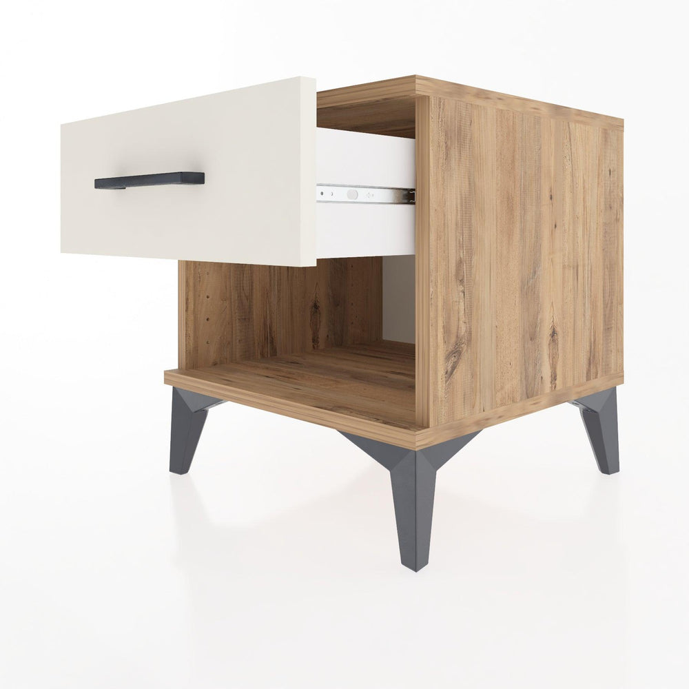 Woodntry Modular Nightstand Pine 44x44x36 cm with Drawers and Shelves CR1-3