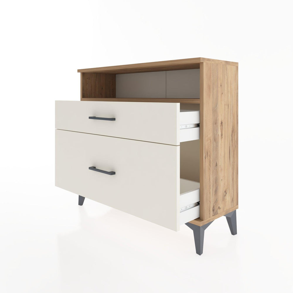 Woodntry Modüler Şifonyer İki Çekmeceli V6 88x30x68 cm Çam - Woodntry