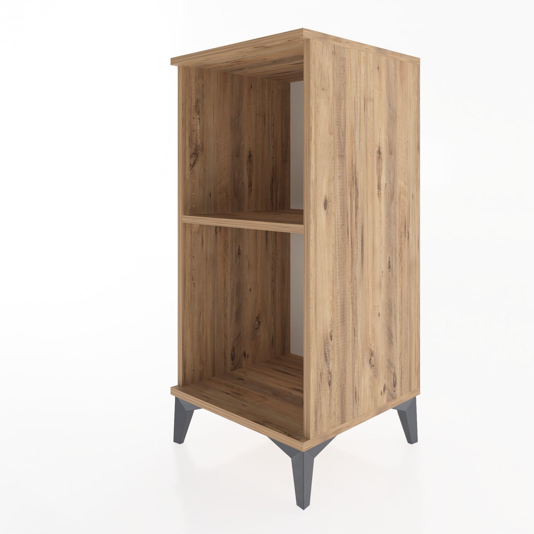 Woodntry Modular Nightstand Pine 44x44x84 cm with Shelf R51-3