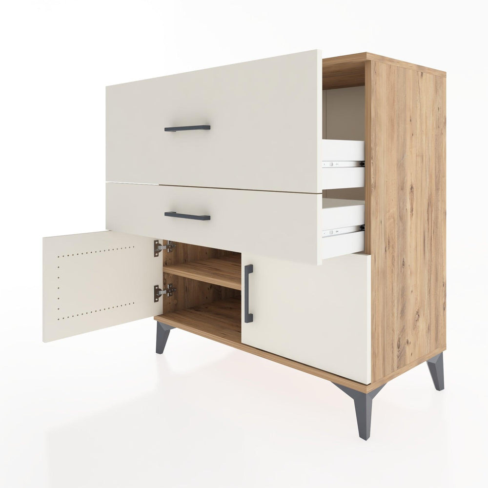 Woodntry Modular Dresser Pine 88x44x84 cm with Cover and Drawer KC105-3