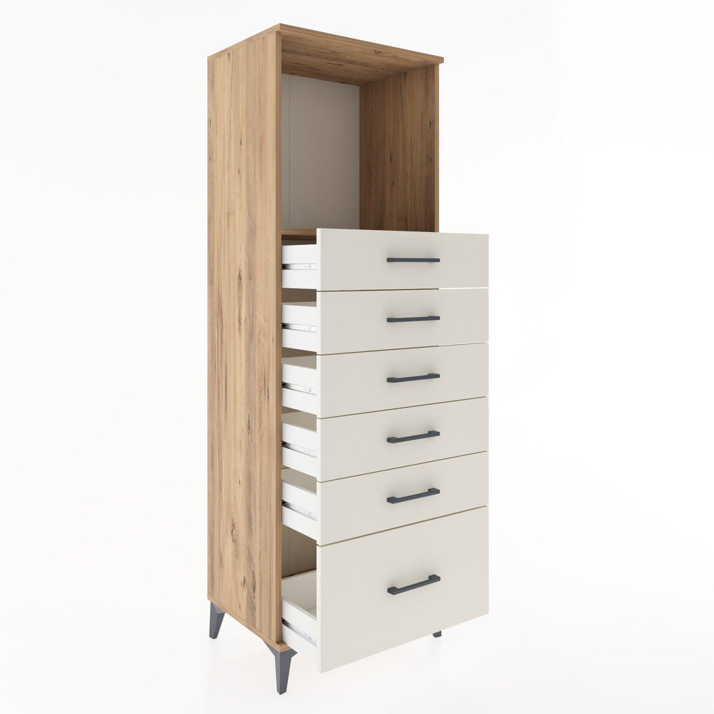 Woodntry Modular Cabinet Pine 60x44x170 cm with Drawers and Shelves CR39-3