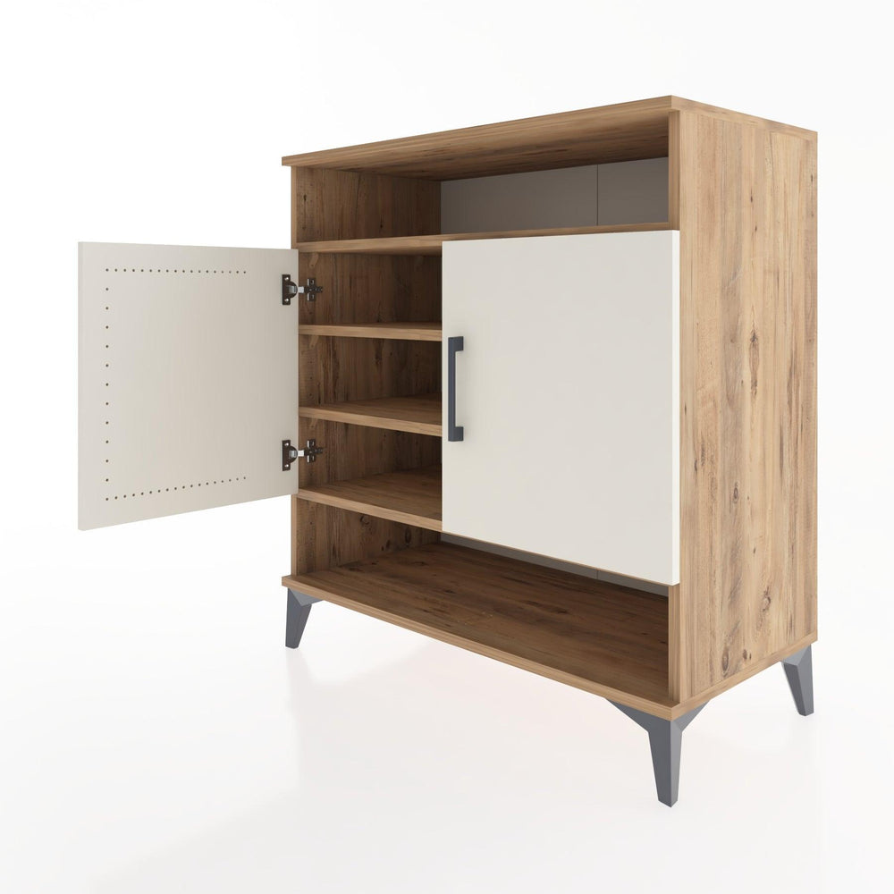 Woodntry Modüler Şifonyer Çam 88x44x84 cm Kapaklı ve Raflı KR67-3