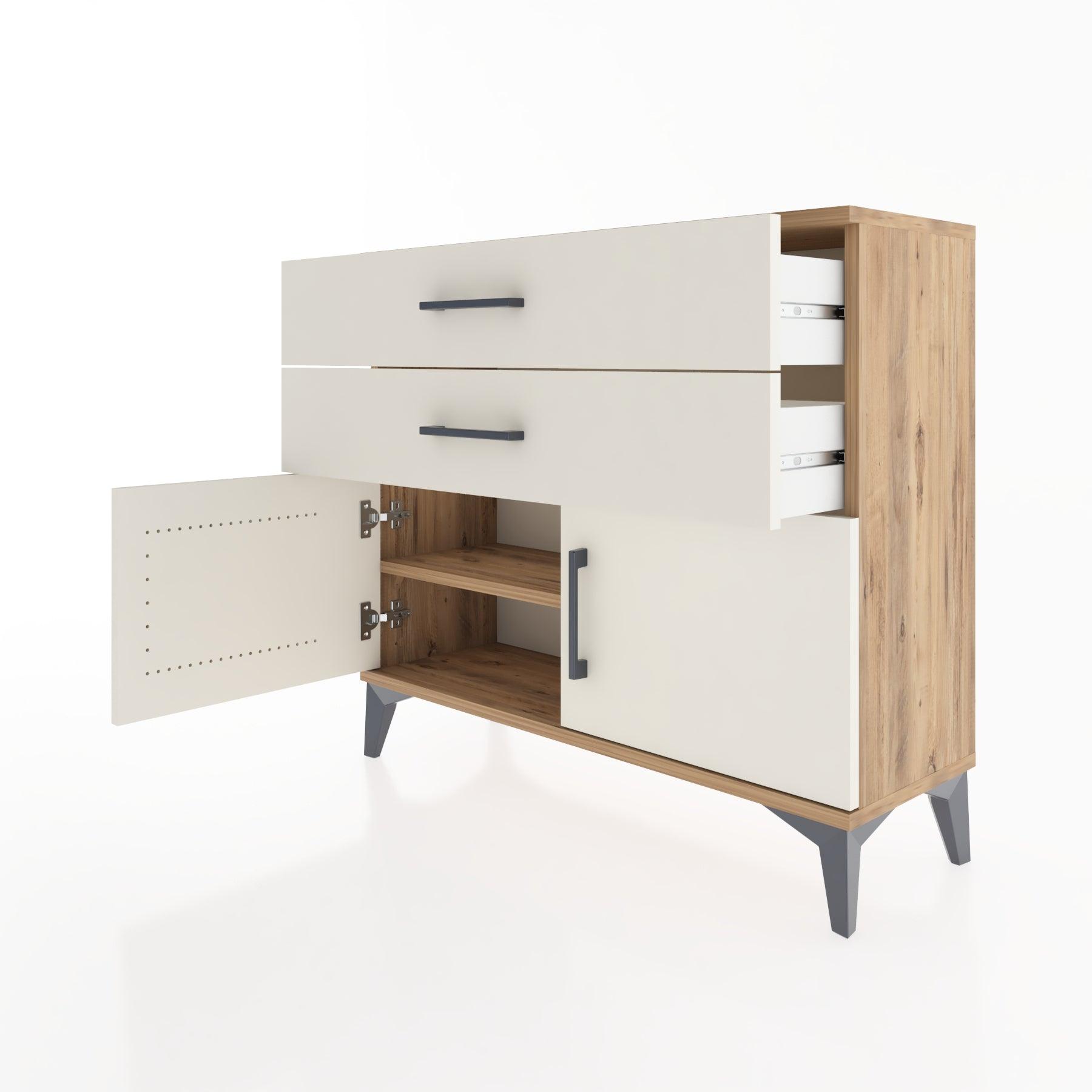 Woodntry Modüler Şifonyer Çekmece ve Kapaklı V4 88x30x68 cm Aytaşı - Woodntry