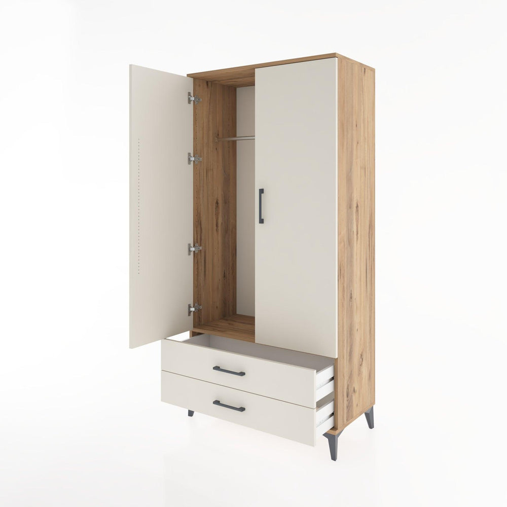 Woodntry Modular Cabinet Pine 88x44x170 cm with Doors and Drawers KC29-3