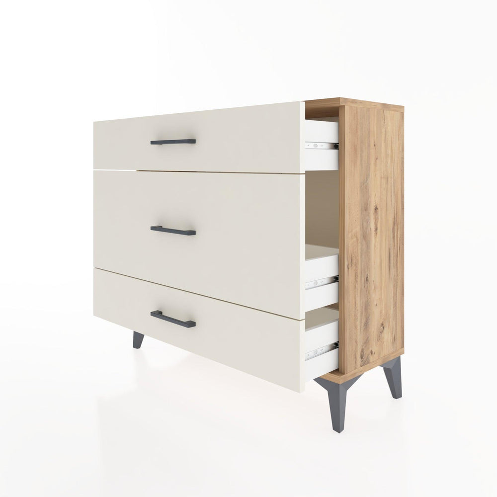 Woodntry Modüler Şifonyer Üç Çekmeceli V5 88x30x68 cm Çam - Woodntry