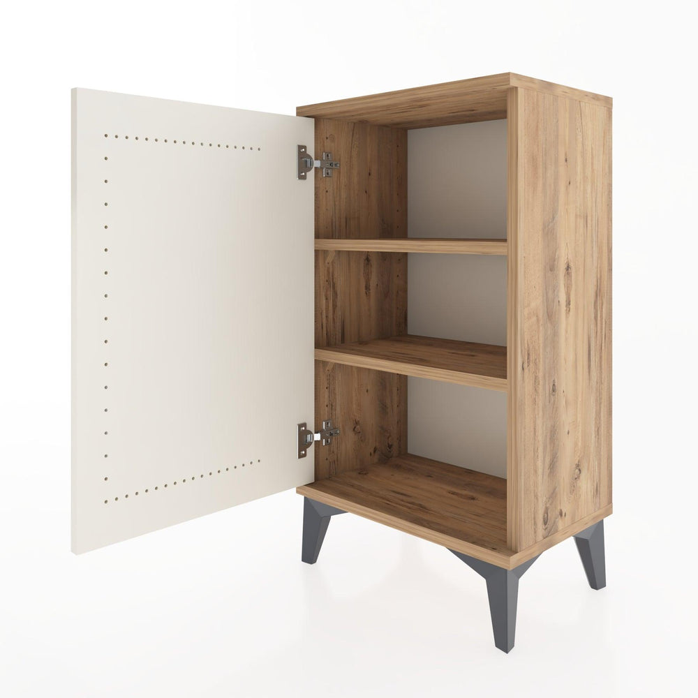 Woodntry Modüler Komodin Tek Kapaklı 44x30x68 cm Çam - Woodntry