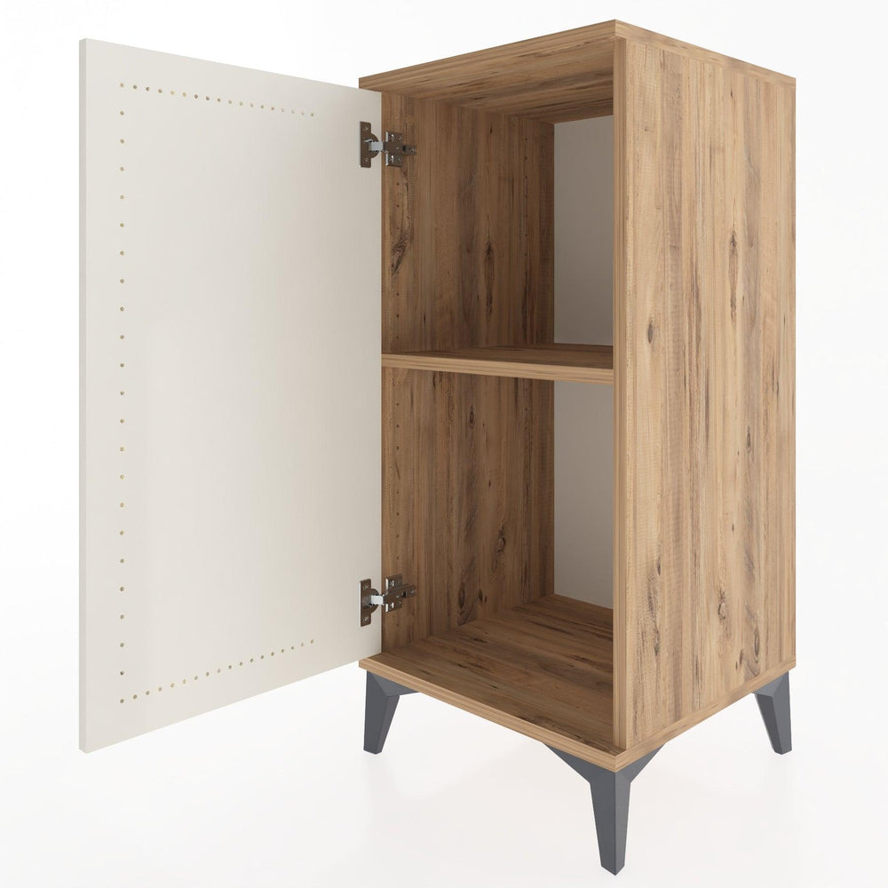 Woodntry Modüler Komodin Çam 44x44x84 cm Kapaklı K23-3