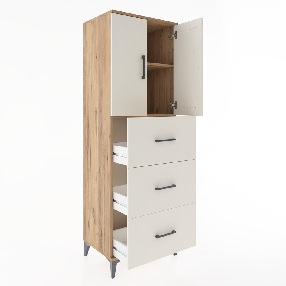 Woodntry Modular Cabinet Pine 60x44x170 cm with Doors and Drawers KC24-3