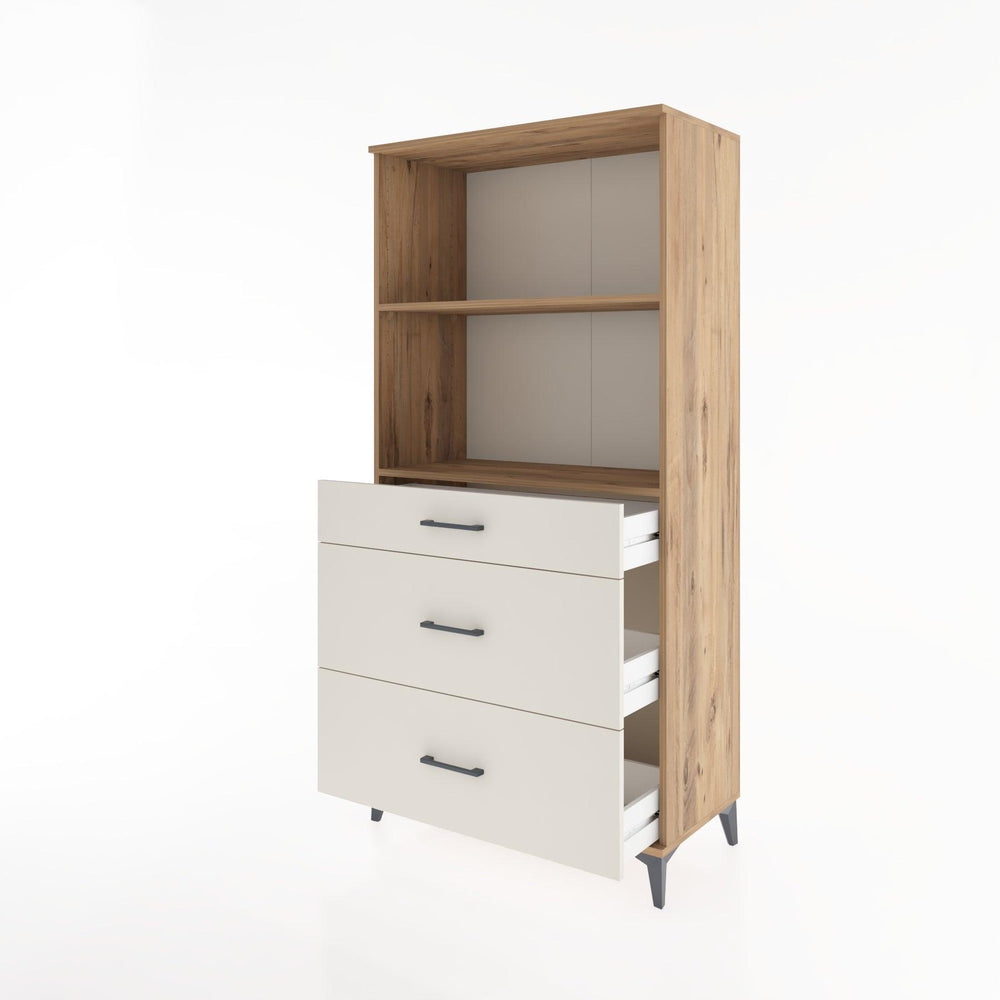 Woodntry Modular Cabinet Pine 88x44x170 cm with Drawers and Shelves CR48-3