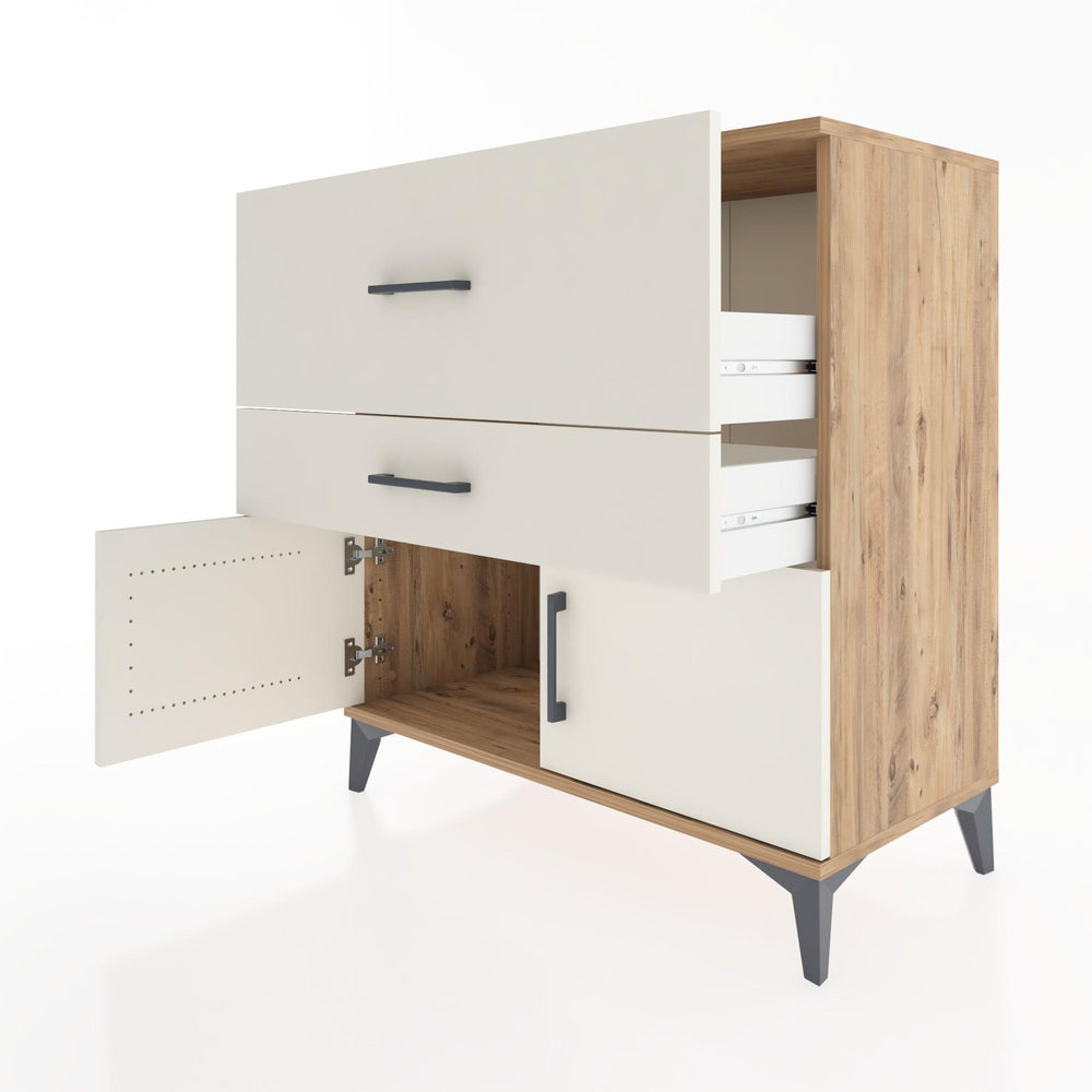 Woodntry Modular Dresser Pine 88x44x84 cm with Cover and Drawer KC106-3