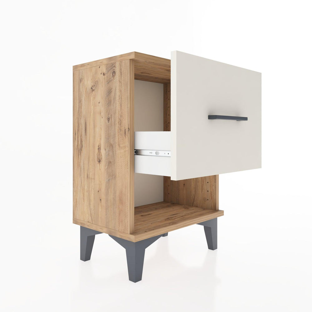 Woodntry Modüler Komodin Tek Çekmece ve Raflı 44x30x52 cm Çam - Woodntry