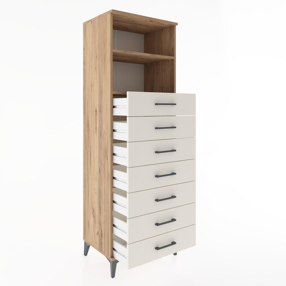 Woodntry Modular Cabinet Pine 60x44x170 cm with Drawers and Shelves CR33-3