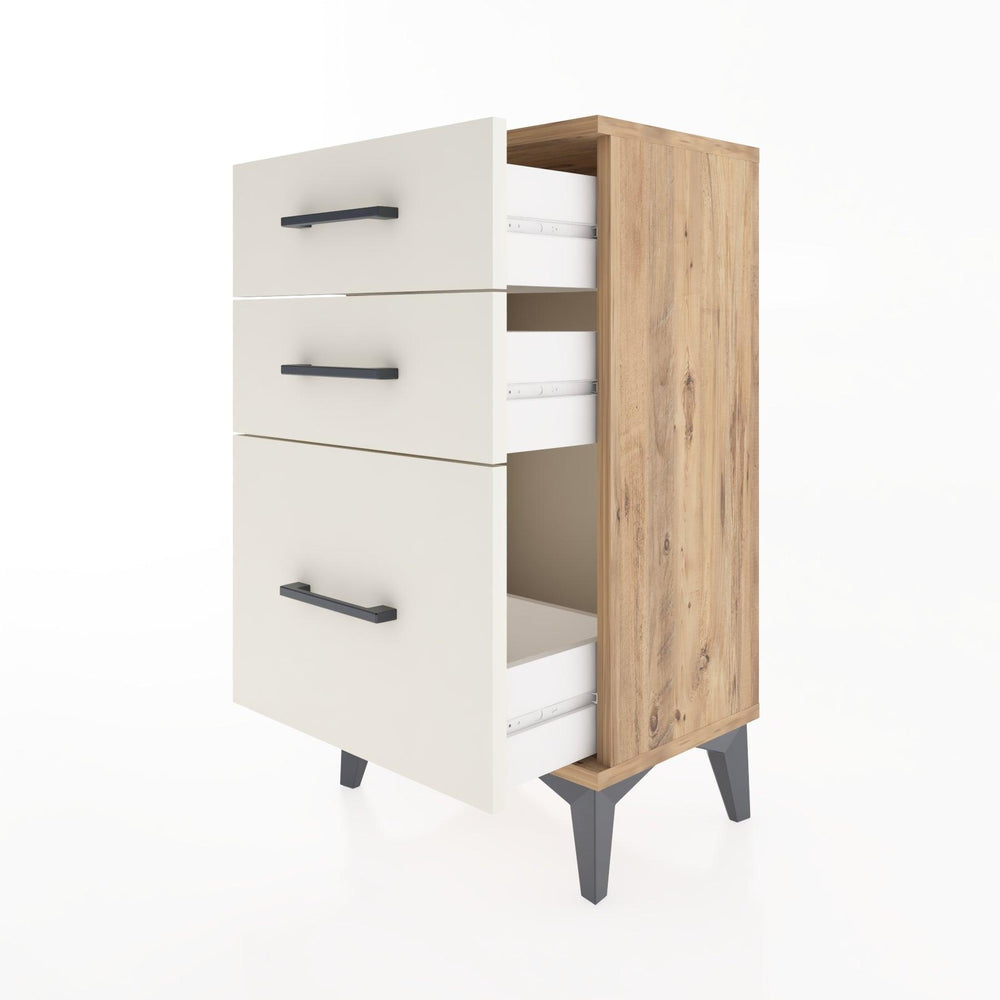 Woodntry Modüler Komodin Üç Çekmeceli V2 44x30x68 cm Çam - Woodntry