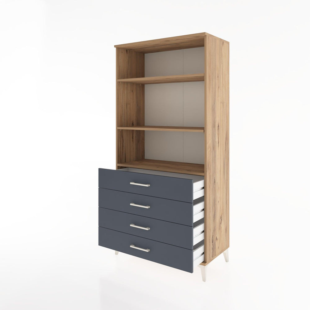 Woodntry Modular Cabinet Pine 88x44x170 cm with Drawers and Shelves CR36-3
