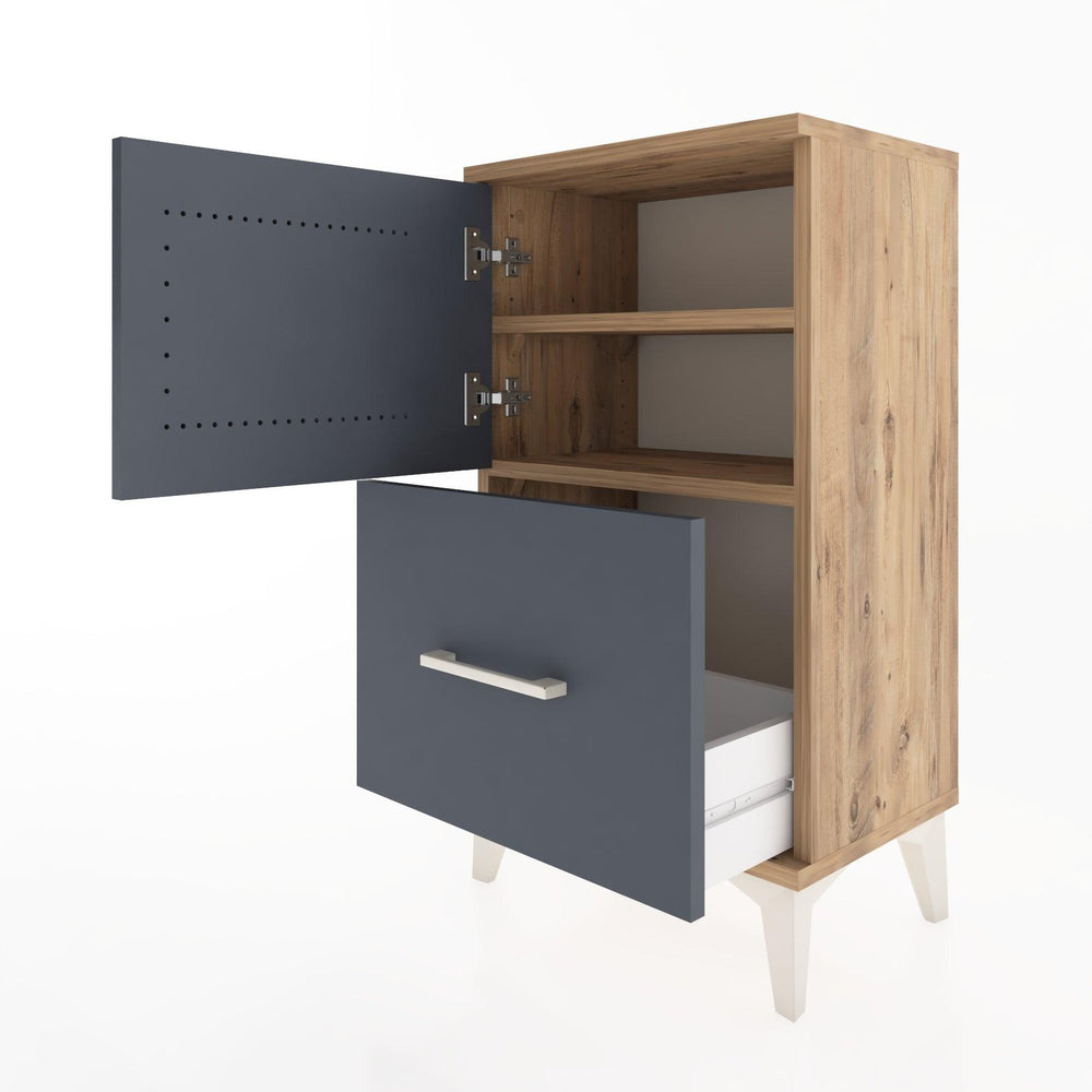 Woodntry Modüler Komodin Çekmece ve Kapaklı V2 44x30x68 cm Çam - Woodntry