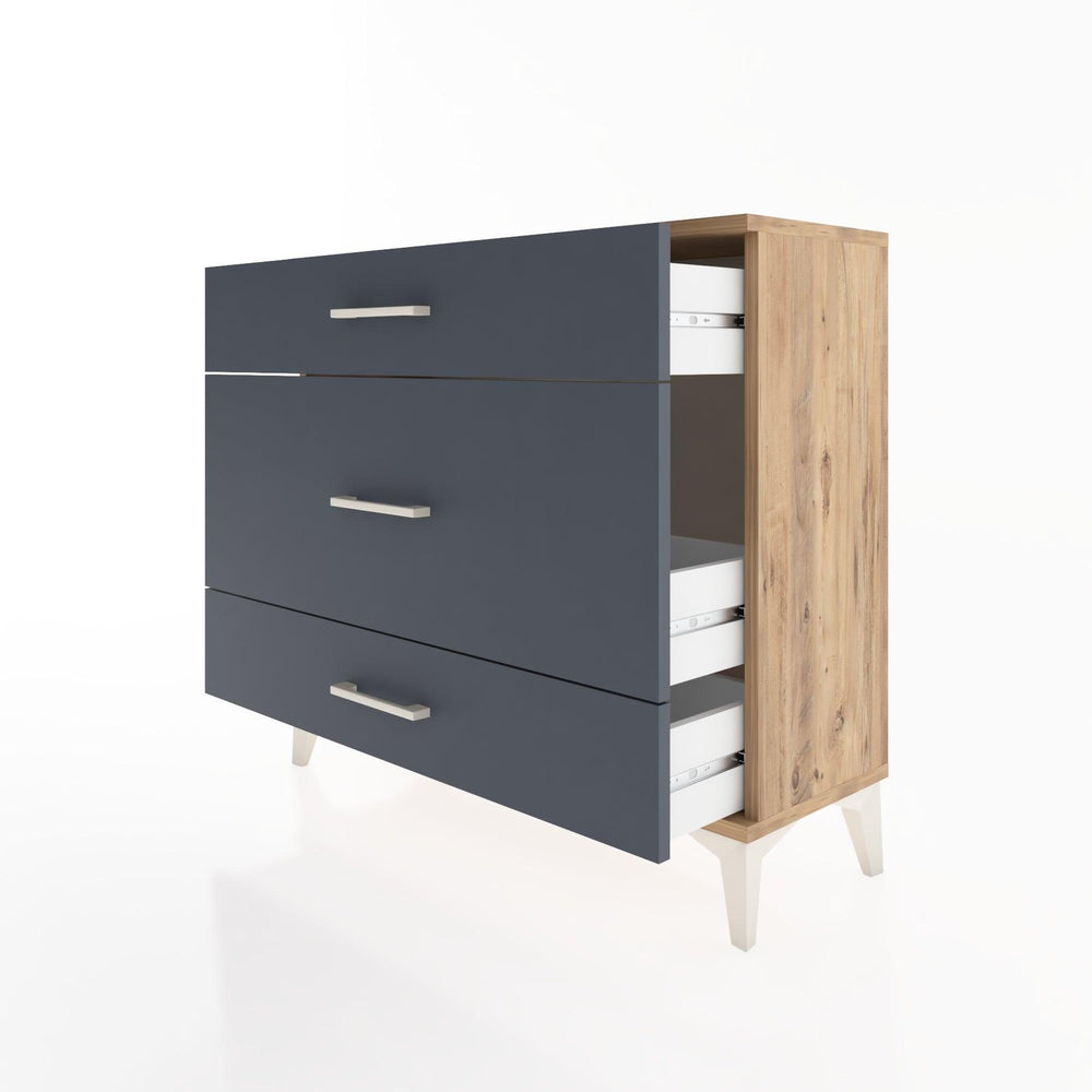 Woodntry Modüler Şifonyer Üç Çekmeceli V5 88x30x68 cm Çam - Woodntry