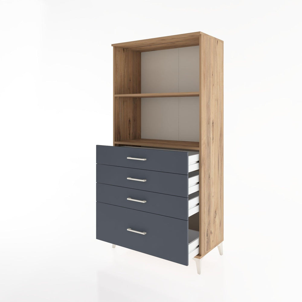 Woodntry Modular Cabinet Pine 88x44x170 cm with Drawers and Shelves CR41-3