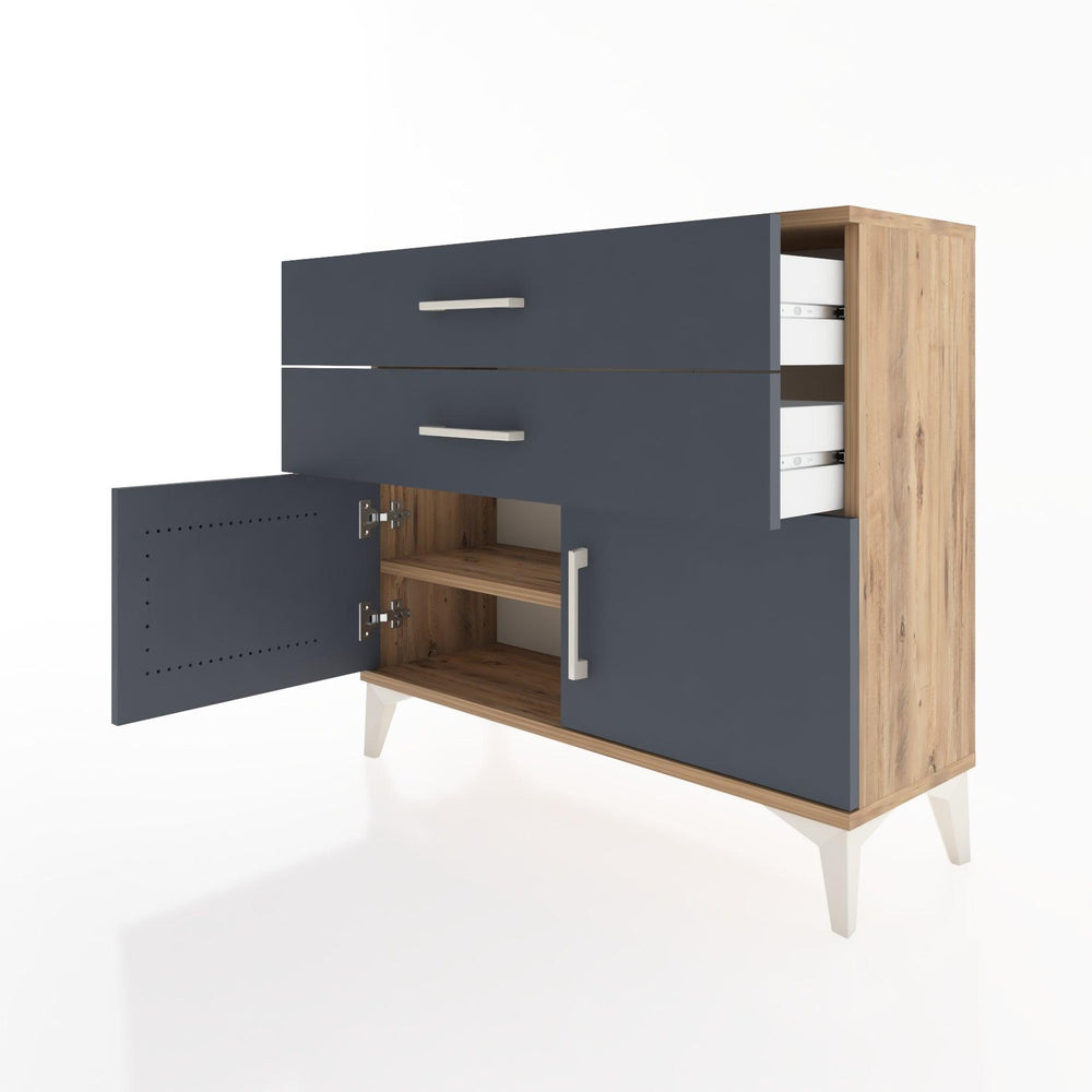 Woodntry Modüler Şifonyer Çekmece ve Kapaklı V4 88x30x68 cm Aytaşı - Woodntry