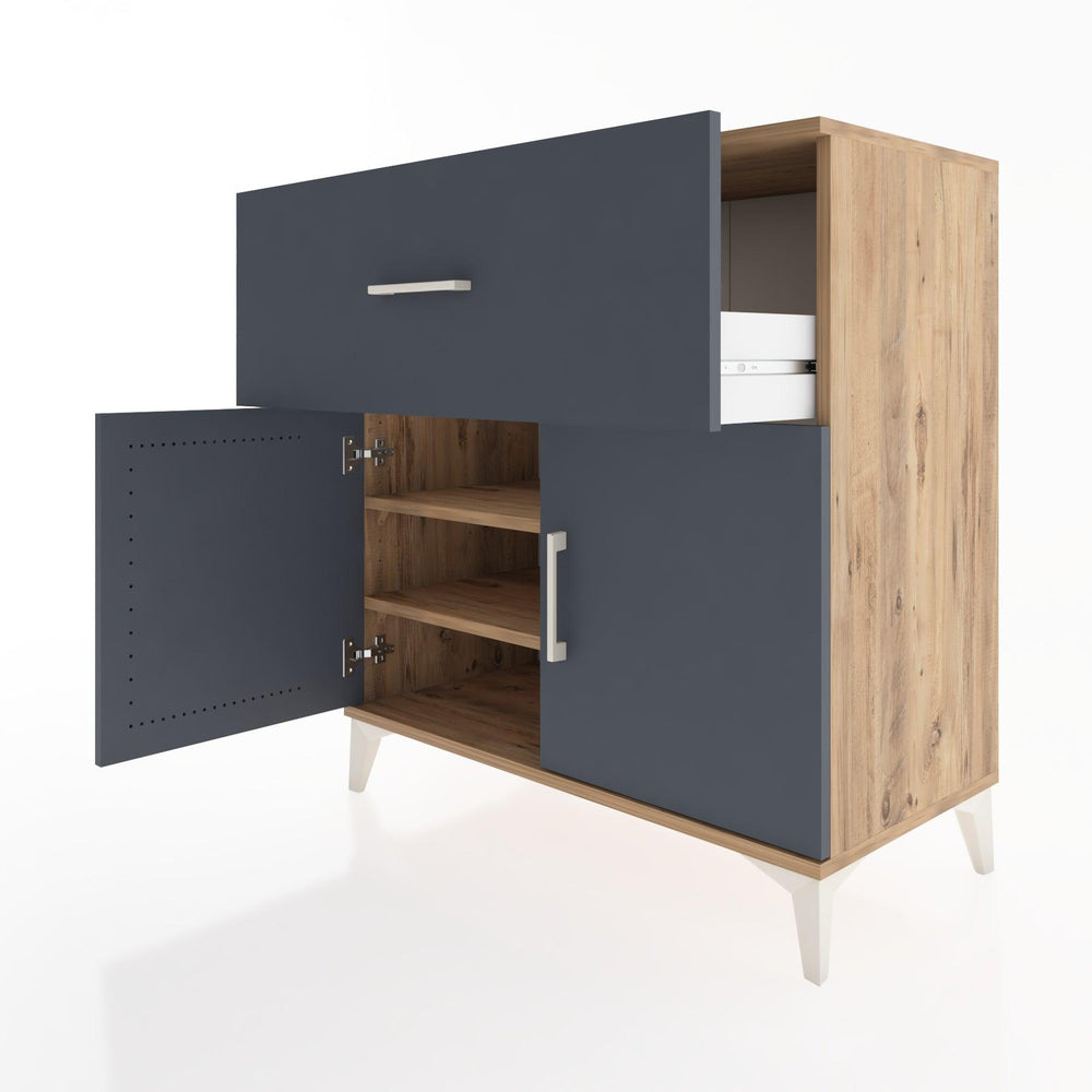 Woodntry Modular Dresser Pine 88x44x84 cm with Cover and Drawer KC49-3