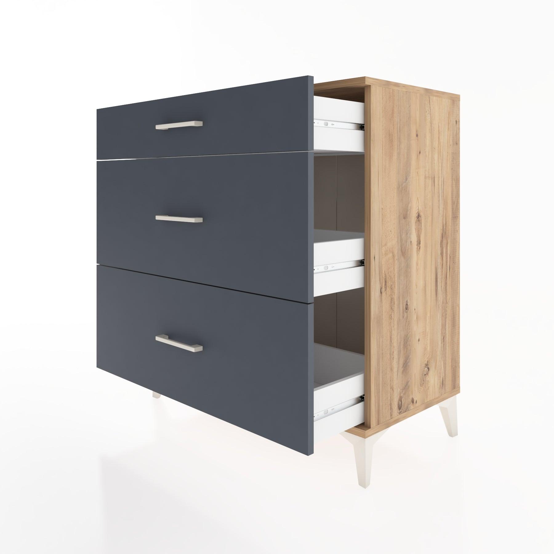 Woodntry Modüler Şifonyer Çam 88x44x84 cm Çekmeceli C5-3
