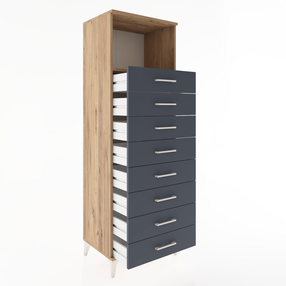 Woodntry Modüler Dolap Çam 60x44x170 cm Çekmeceli ve Raflı CR32-3