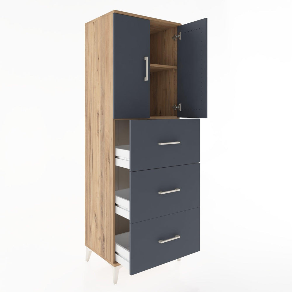 Woodntry Modular Cabinet Pine 60x44x170 cm with Doors and Drawers KC24-3