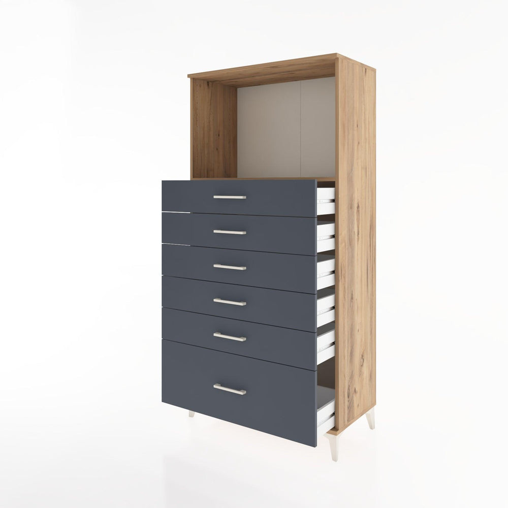Woodntry Modular Cabinet Pine 88x44x170 cm with Drawers and Shelves CR39-3