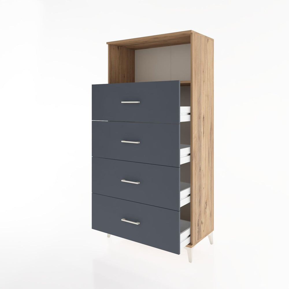 Woodntry Modular Cabinet Pine 88x44x170 cm with Drawers and Shelves CR53-3