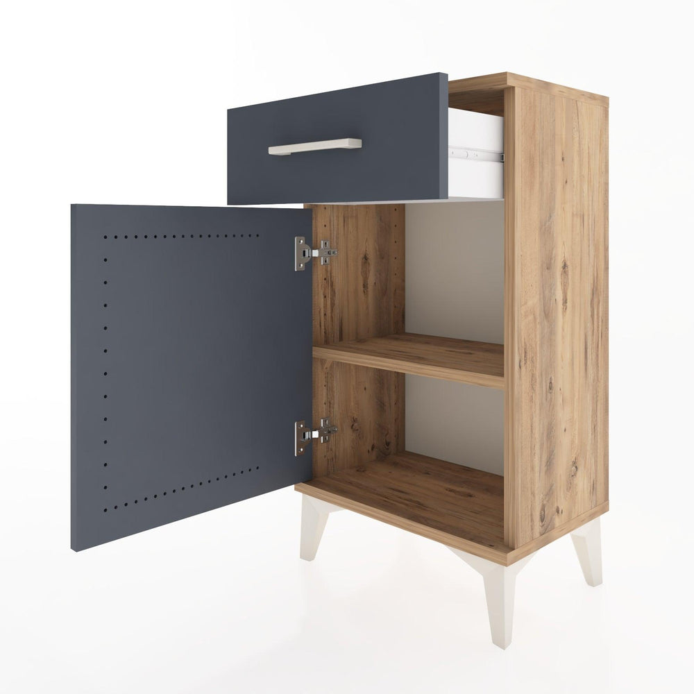 Woodntry Modüler Komodin Çekmece ve Kapaklı V4 44x30x68 cm Çam - Woodntry