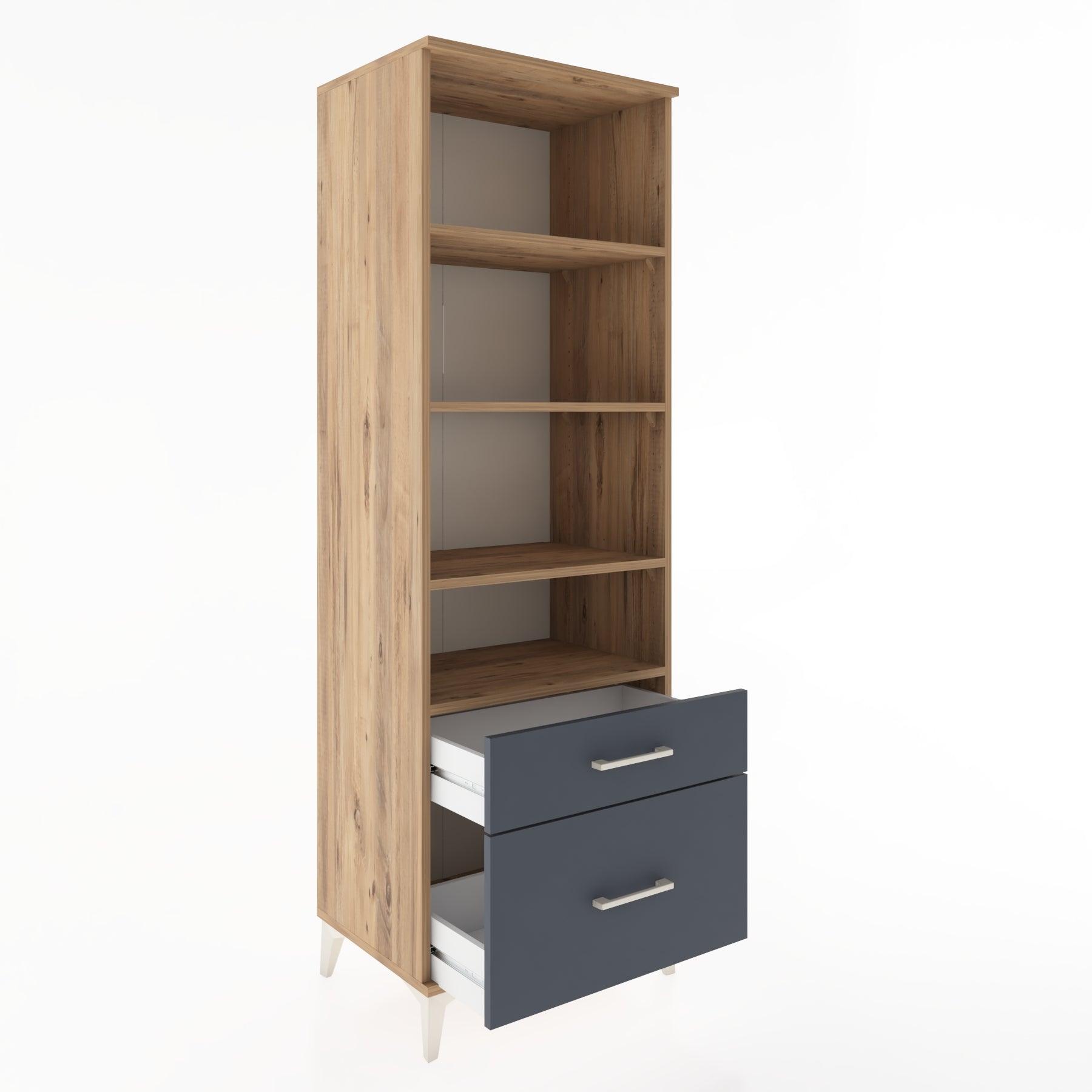 Woodntry Modular Cabinet Pine 60x44x170 cm with Drawers and Shelves CR43-3