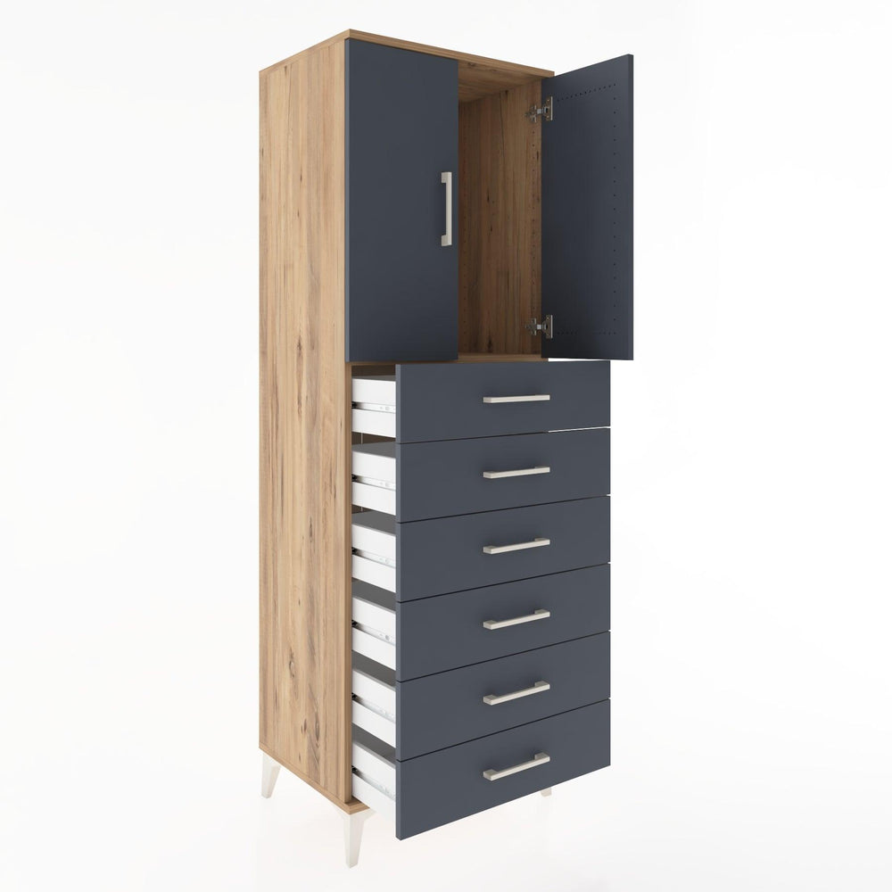 Woodntry Modular Cabinet Pine 60x44x170 cm with Doors and Drawers KC3-3