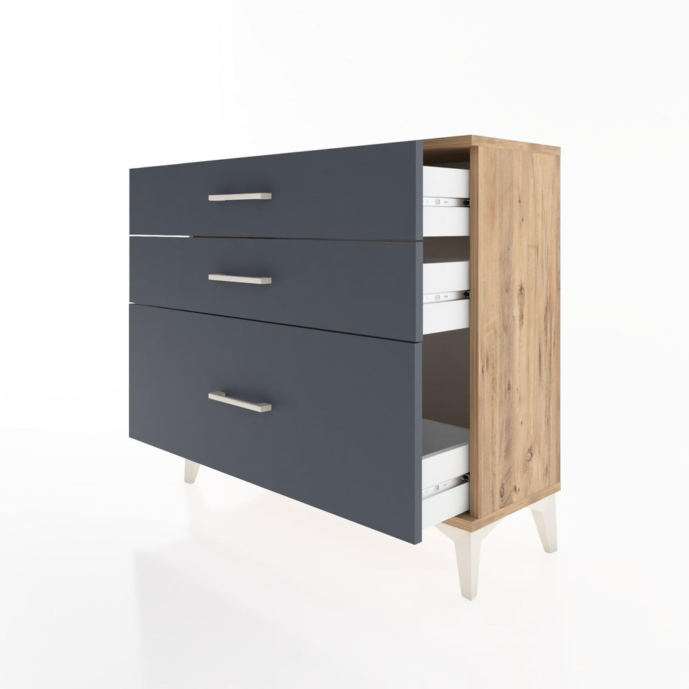 Woodntry Modüler Şifonyer Üç Çekmeceli V3 88x30x68 cm Çam - Woodntry
