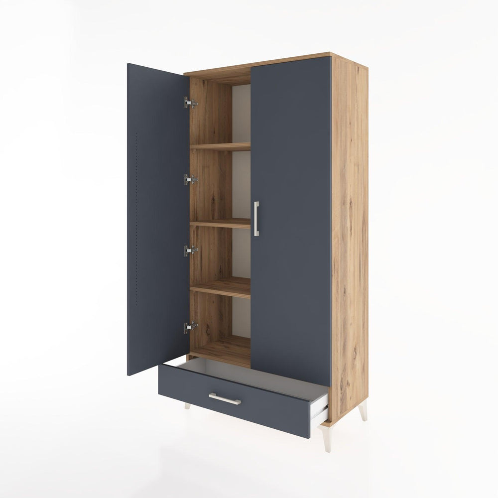 Woodntry Modular Cabinet Pine 88x44x170 cm with Doors and Drawers KC8-3
