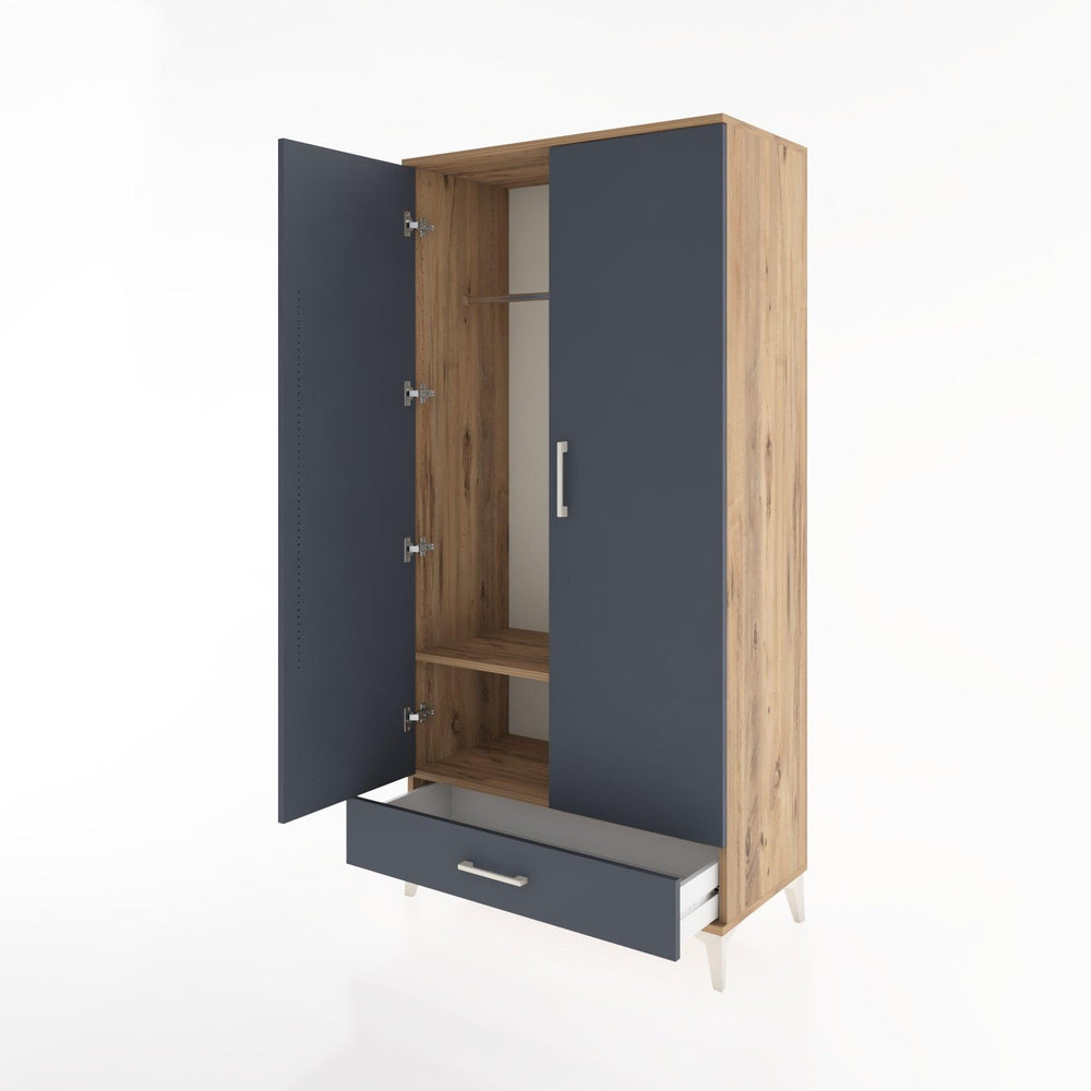 Woodntry Modular Cabinet Pine 88x44x170 cm with Doors and Drawers KC30-3