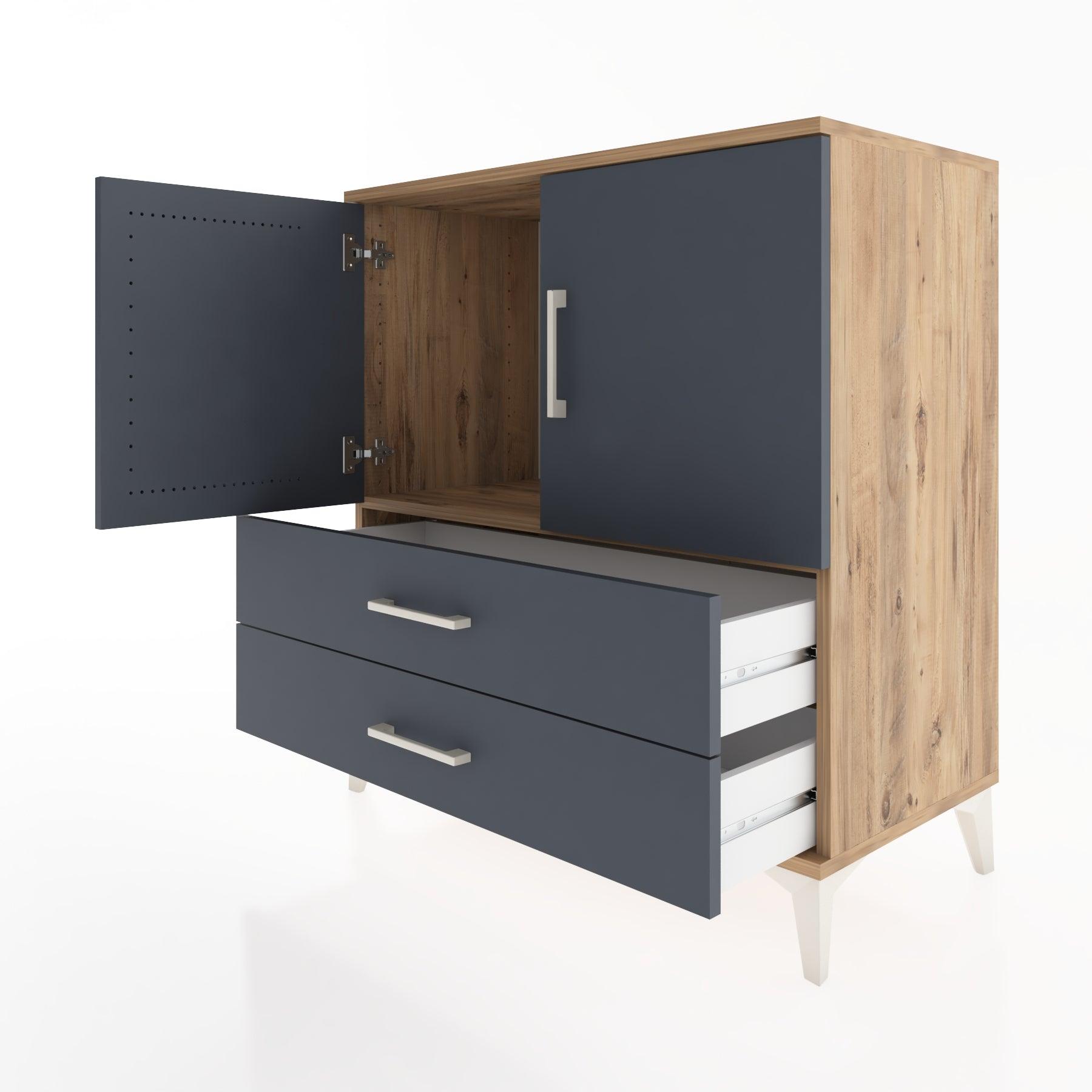 Woodntry Modular Dresser Pine 88x44x84 cm with Cover and Drawer KC24-3
