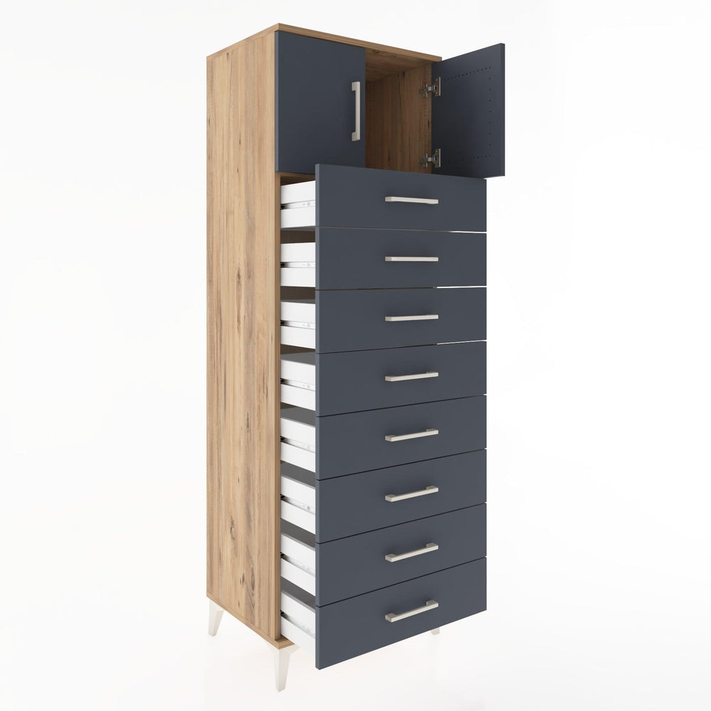 Woodntry Modular Cabinet Pine 60x44x170 cm with Doors and Drawers KC1-3