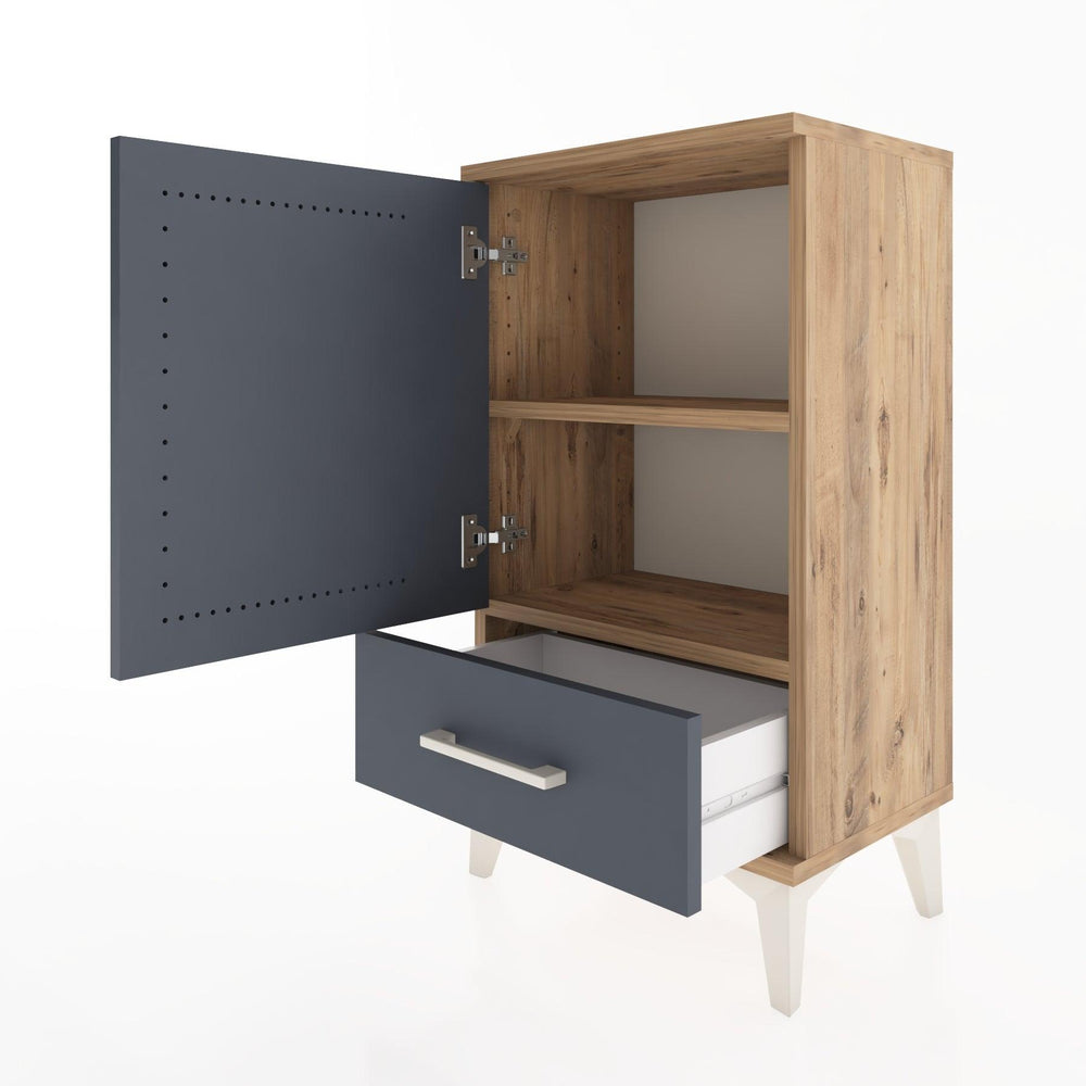 Woodntry Modüler Komodin Çekmece ve Kapaklı V3 44x30x68 cm Çam - Woodntry