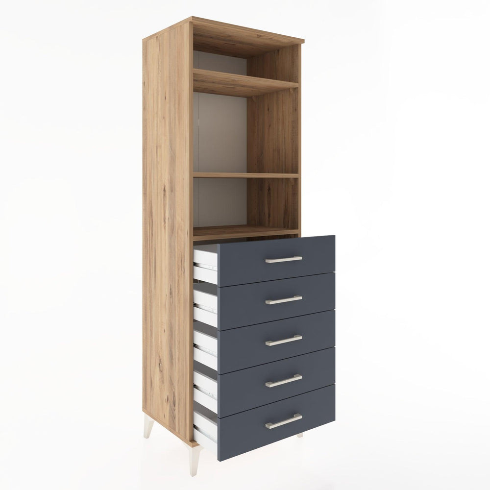 Woodntry Modular Cabinet Pine 60x44x170 cm with Drawers and Shelves CR35-3