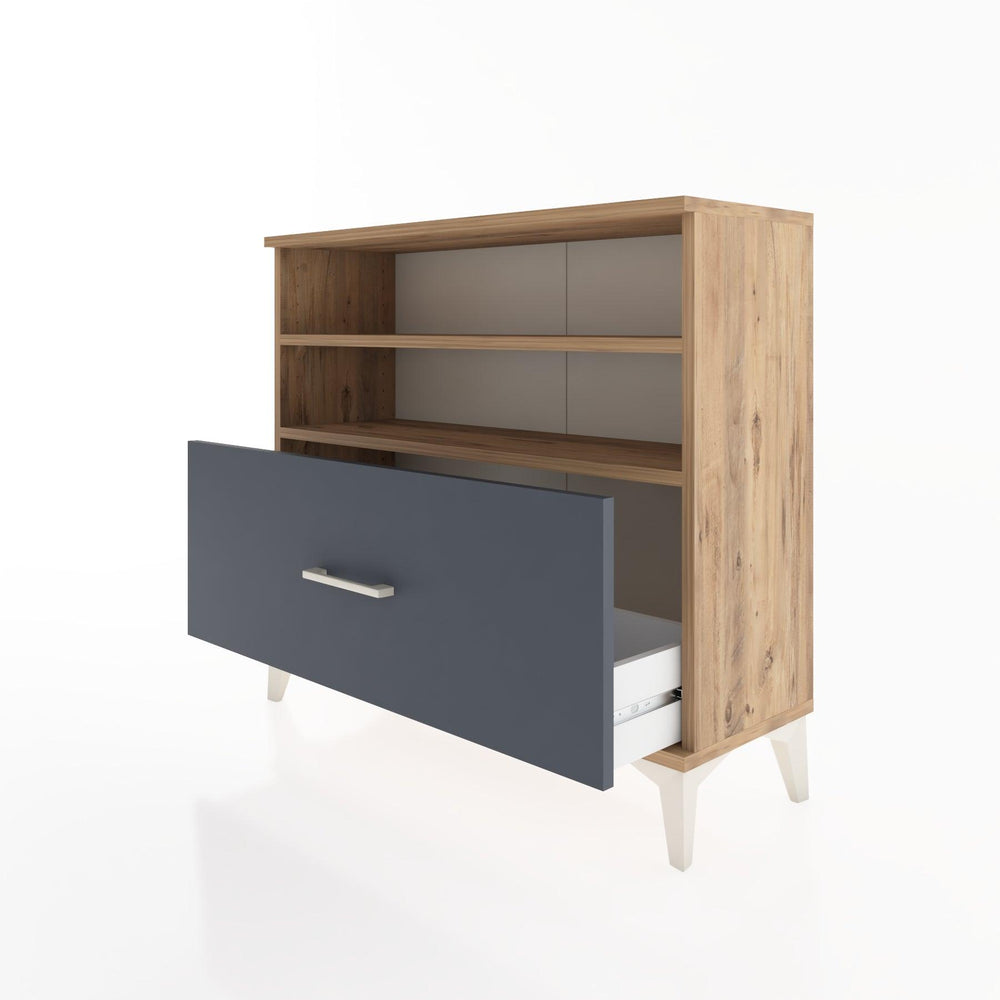 Woodntry Modüler Şifonyer Raf ve Çekmece V1 88x30x68 cm Çam - Woodntry