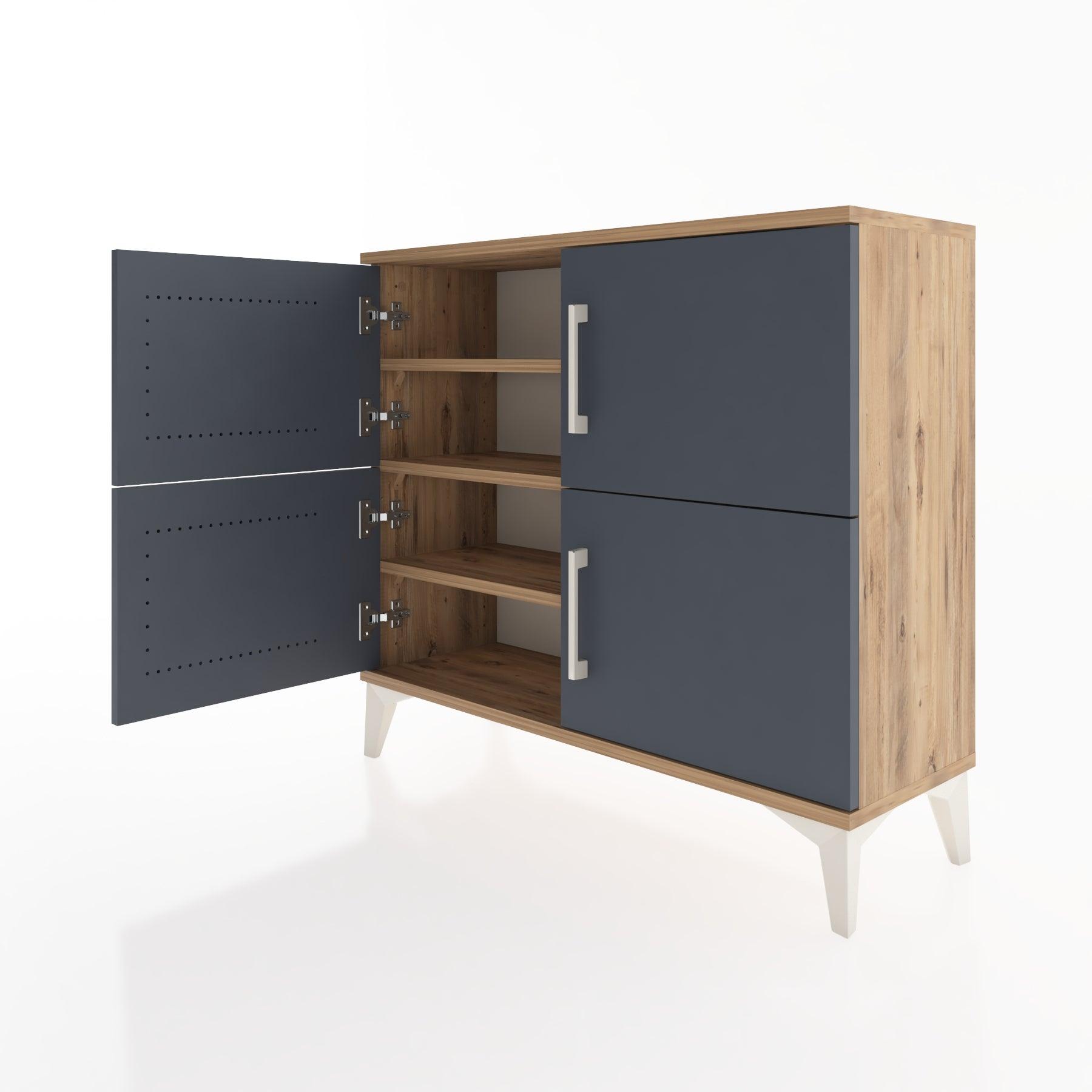 Woodntry Modüler Şifonyer Dört Kapaklı 88x30x68 cm Çam - Woodntry