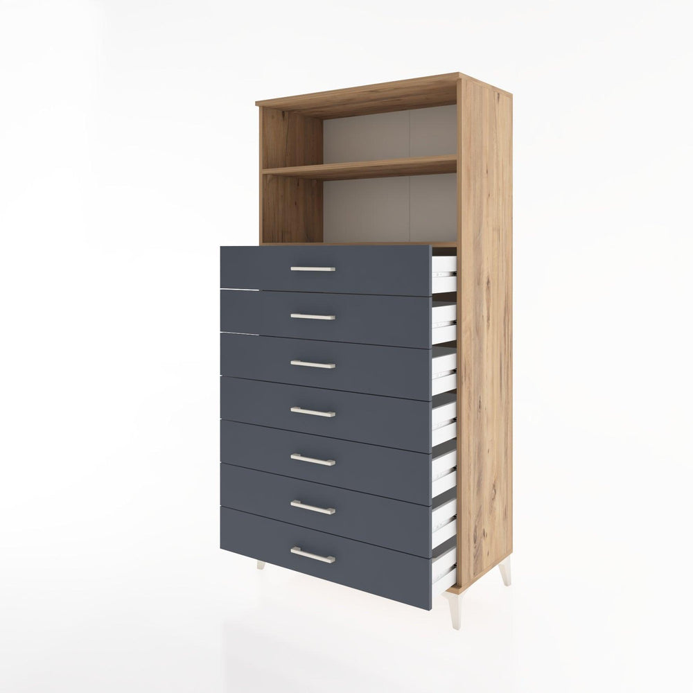 Woodntry Modular Cabinet Pine 88x44x170 cm with Drawers and Shelves CR33-3