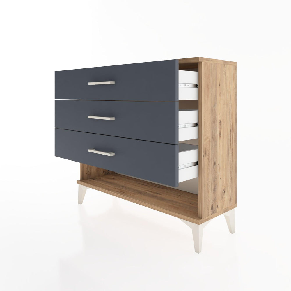 Woodntry Modüler Şifonyer Üç Çekmeceli V1 88x30x68 cm Çam - Woodntry