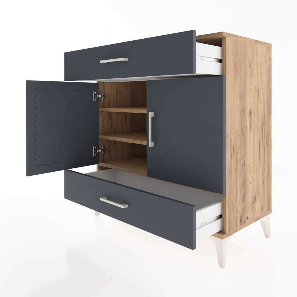 Woodntry Modular Dresser Pine 88x44x84 cm with Cover and Drawer KC58-3