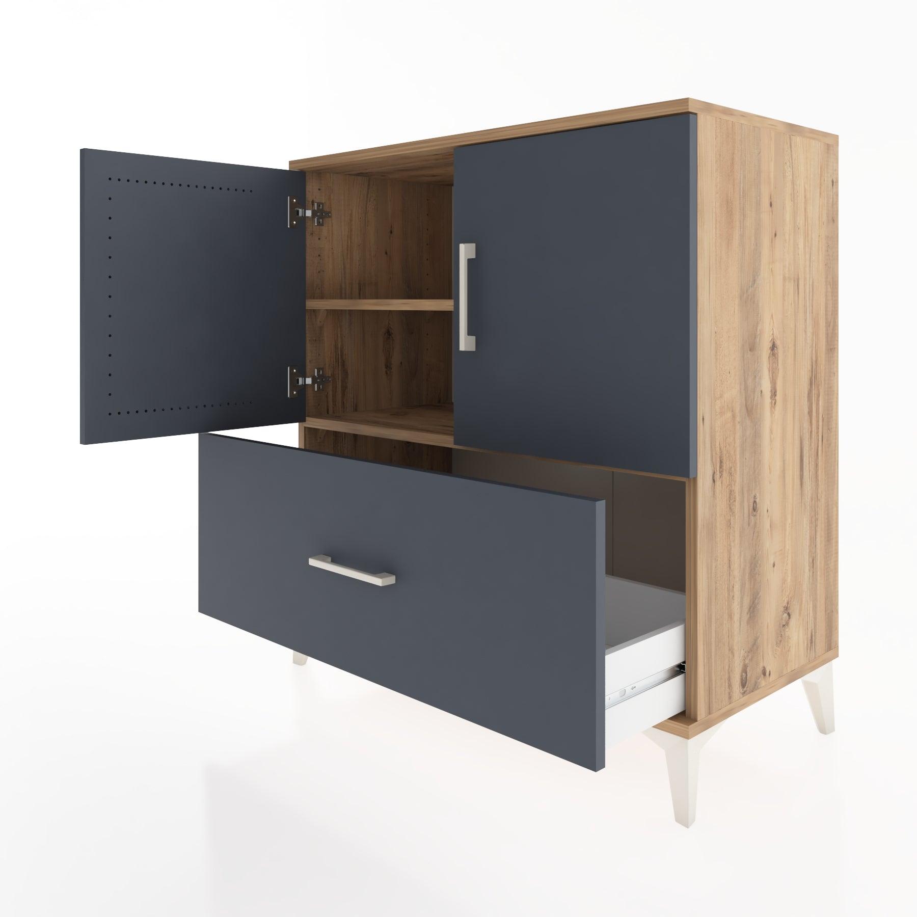 Woodntry Modular Dresser Pine 88x44x84 cm with Cover and Drawer KC47-3