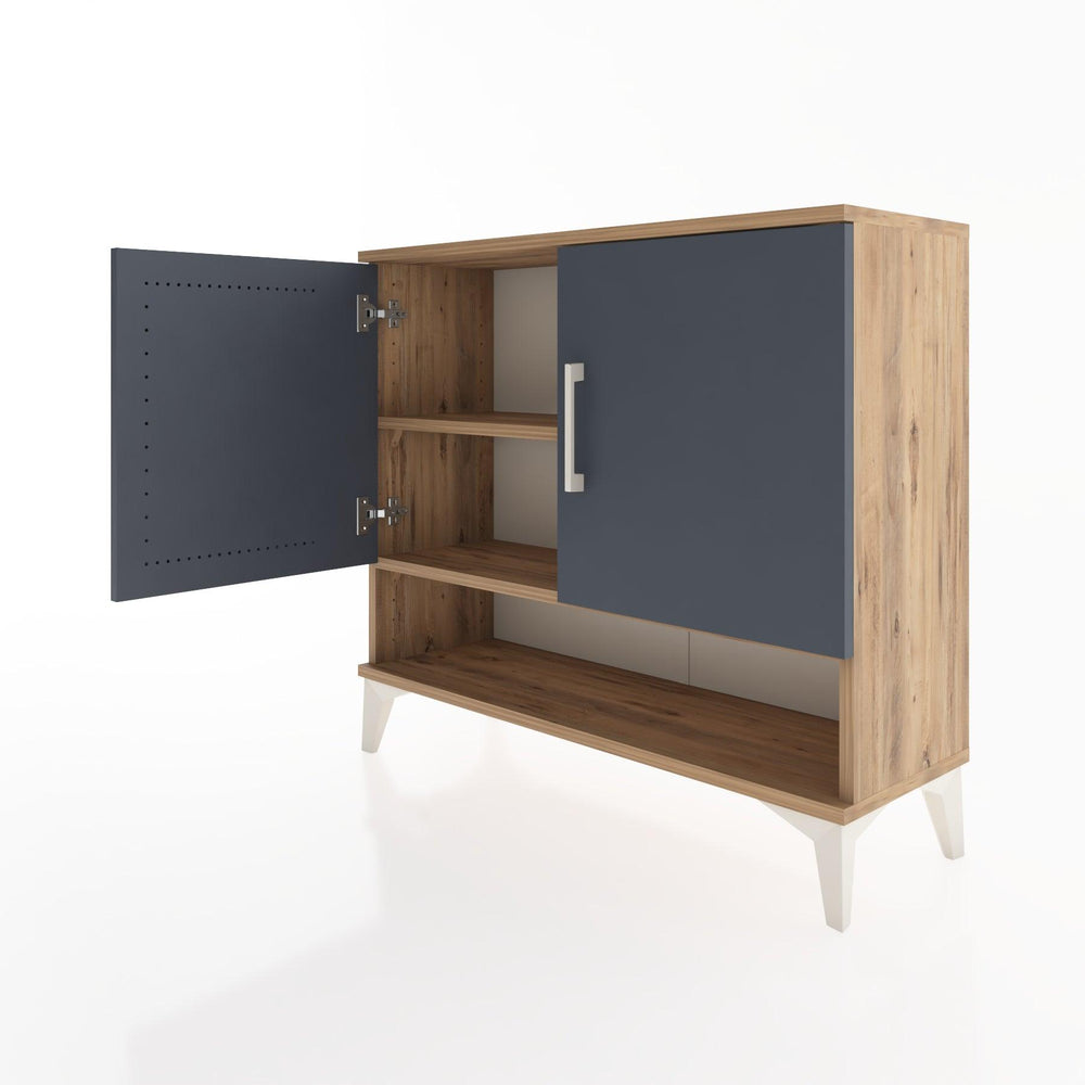 Woodntry Modüler Şifonyer İki Kapak ve Raflı V1 88x30x68 cm Çam - Woodntry