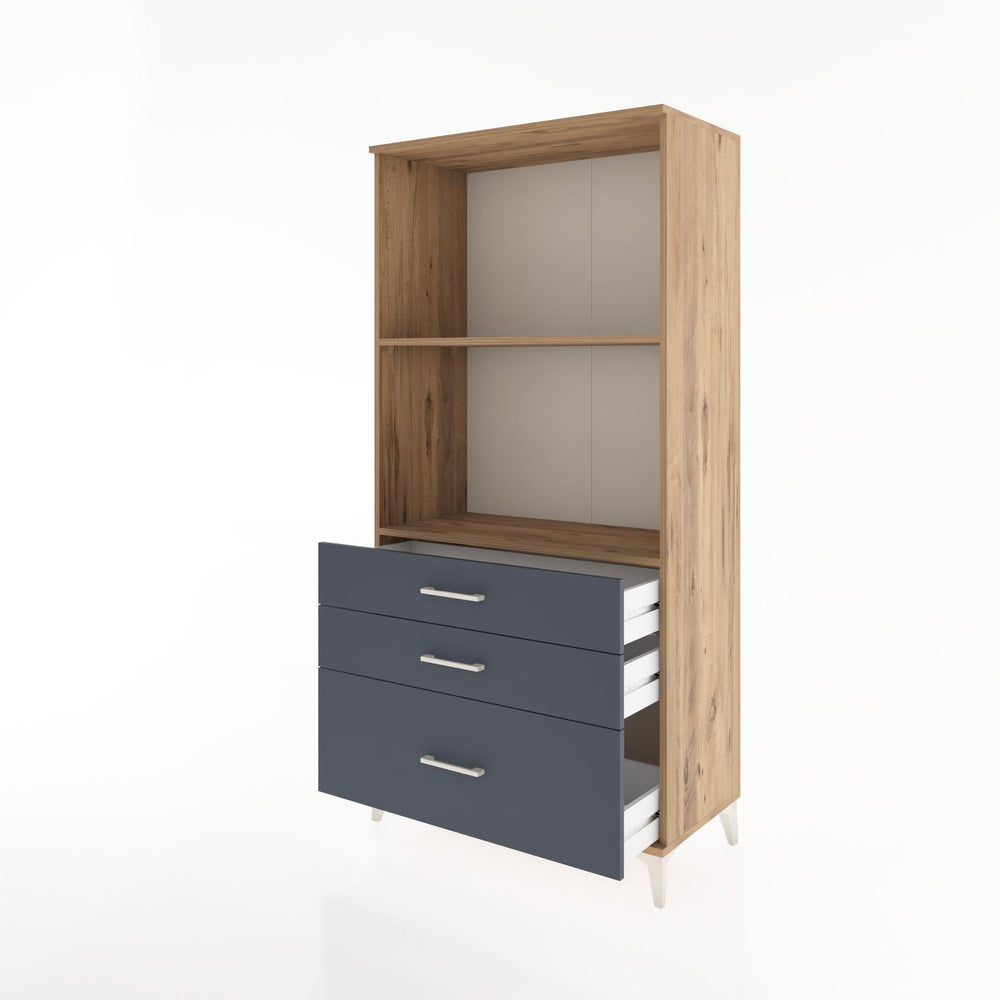 Woodntry Modular Cabinet Pine 88x44x170 cm with Drawers and Shelves CR42-3