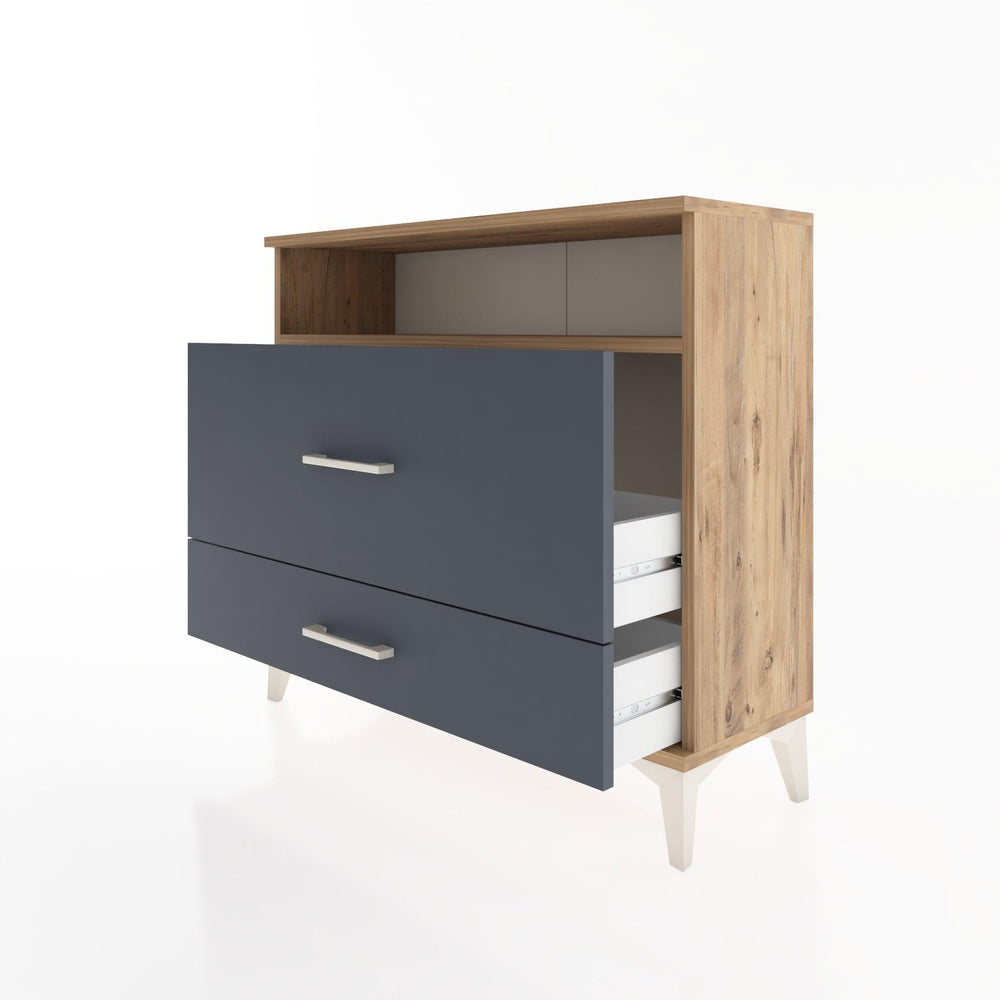 Woodntry Modüler Şifonyer İki Çekmeceli V7 88x30x68 cm Çam - Woodntry