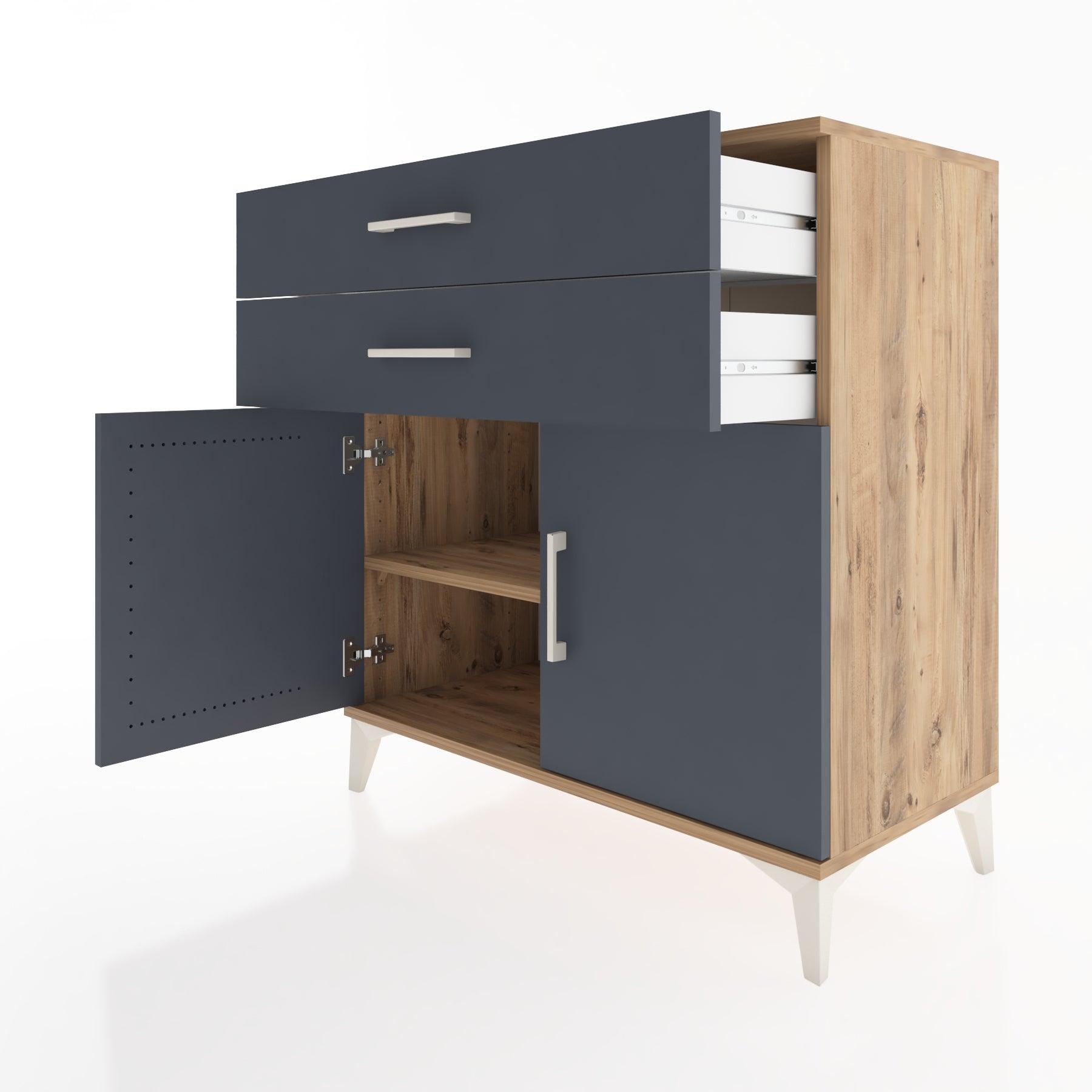 Woodntry Modular Dresser Pine 88x44x84 cm with Cover and Drawer KC32-3