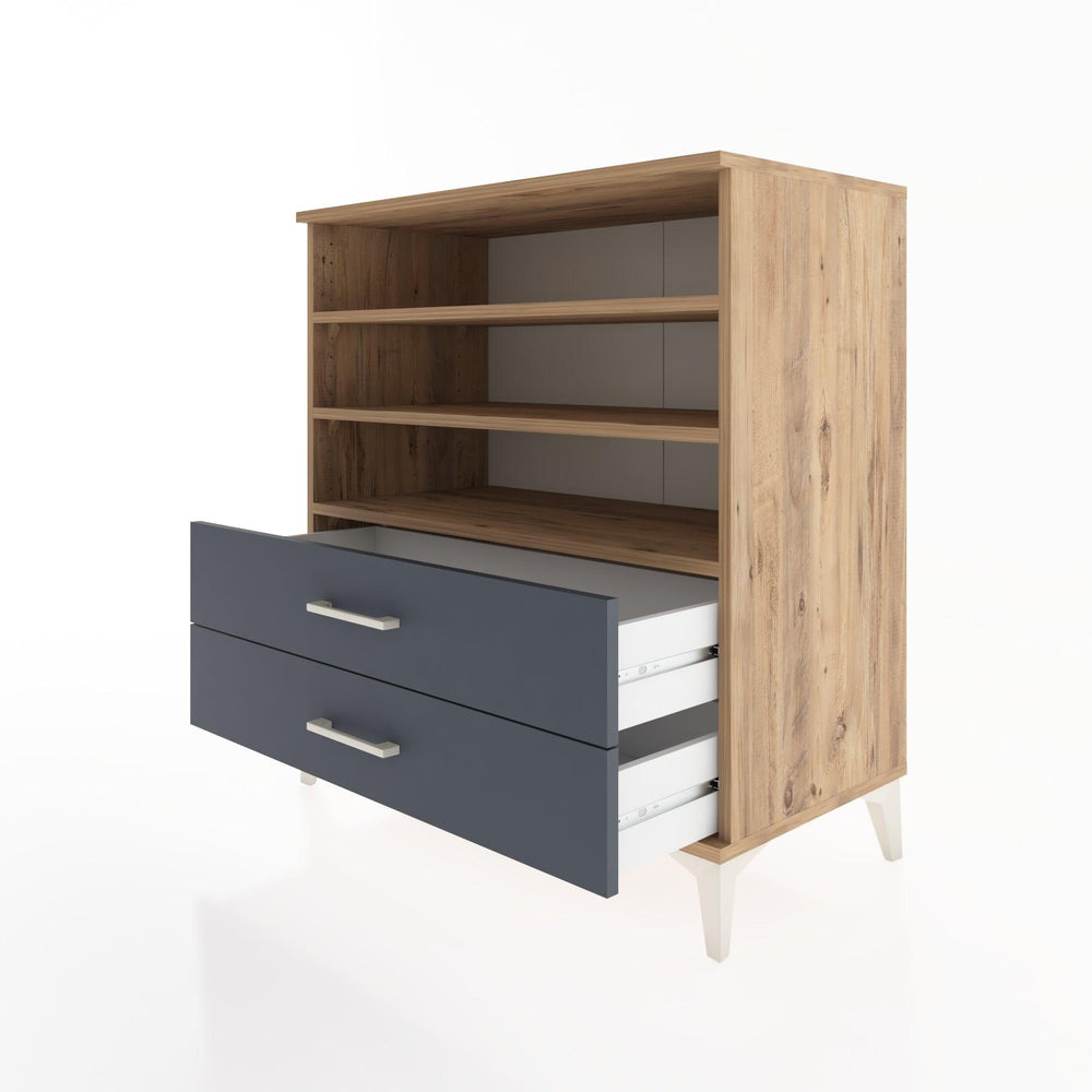 Woodntry Modüler Şifonyer Çam 88x44x84 cm Çekmeceli ve Raflı CR15-3